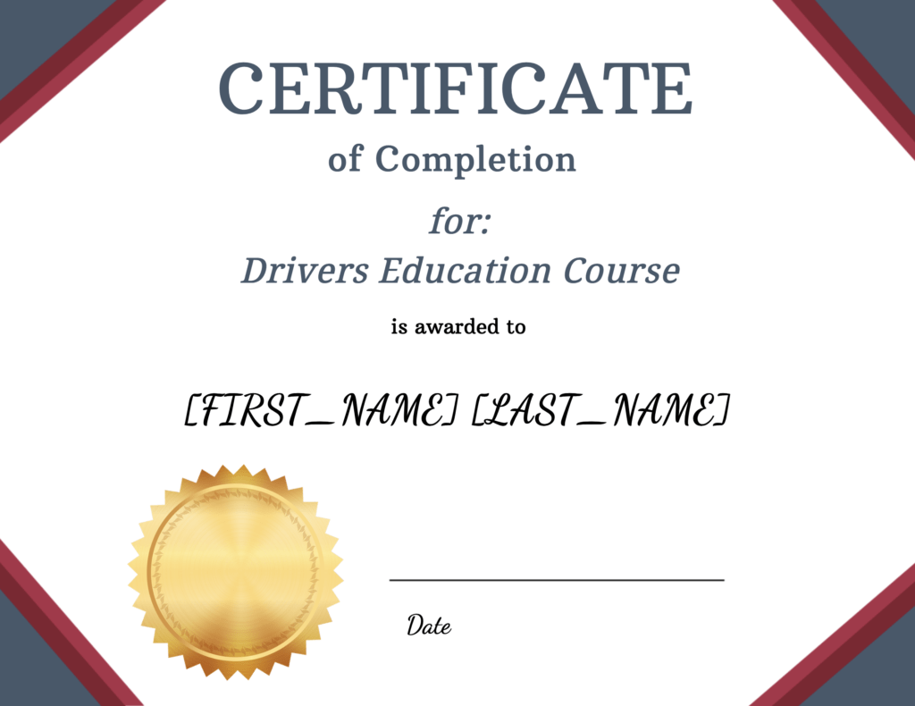 Certificate of Completion Templates - SimpleCert Regarding Safe Driving Certificate Template