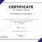 Certificate Of Compliance Blank Printable Template In PDF & Word Within Certificate Of Compliance Template
