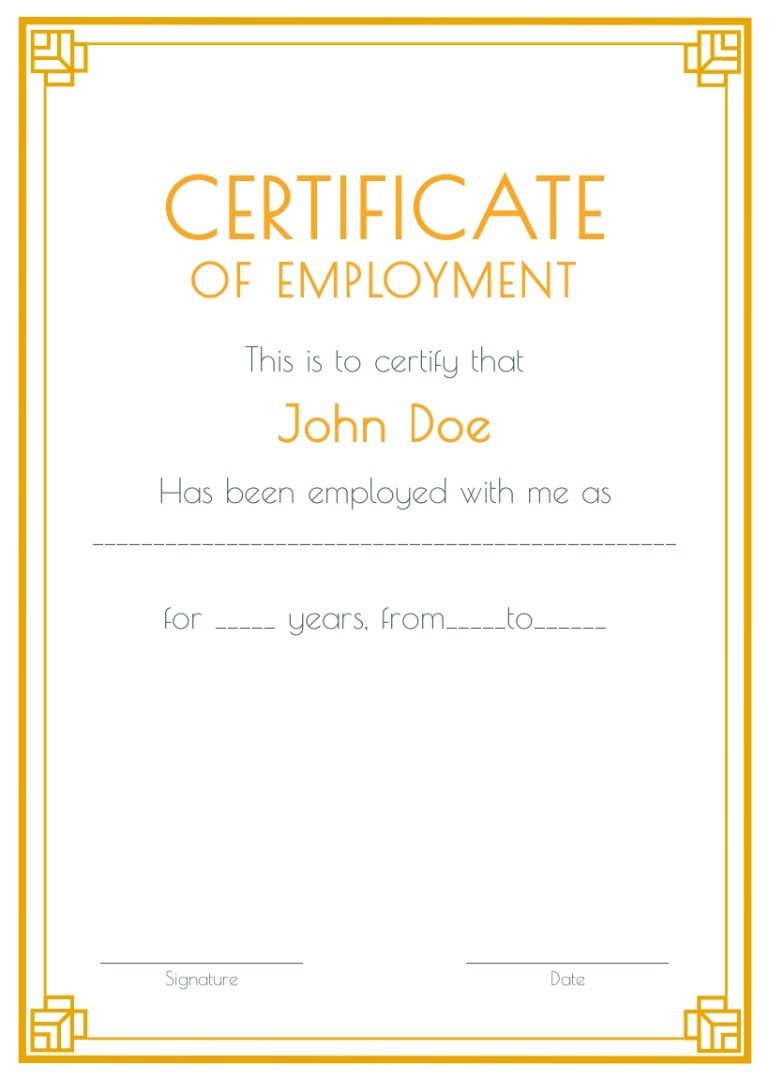 Certificate of employment sample - wilda