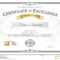 Certificate Of Excellence Template With Gold Award Ribbon On Abs  Intended For Certificate Of Excellence Template Free Download