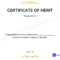 Certificate Of Merit Blank Printable Template In PDF & Word For Blank Award Certificate Templates Word