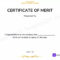 Certificate Of Merit Blank Printable Template In PDF & Word Intended For Congratulations Certificate Word Template