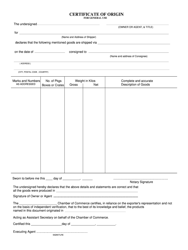 Certificate Of Origin Template - Fill Online, Printable, Fillable Intended For Certificate Of Origin Template Word Certificate Of Origin Template - Fill Online, Printable, Fillable Intended For Certificate Of Origin Template Word