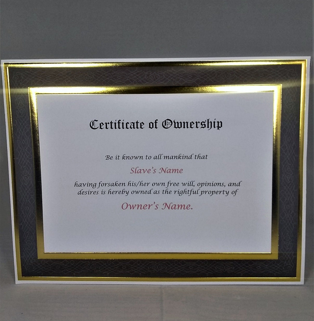 Certificate of Ownership - Etsy Australia Regarding Ownership Certificate Template