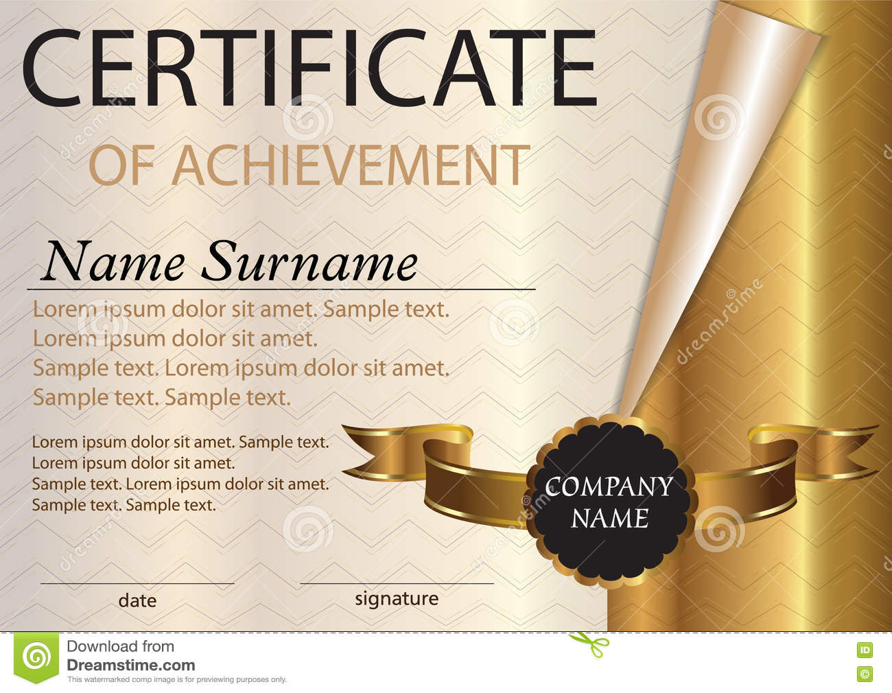 Certificate or Diploma Template. Award Winner