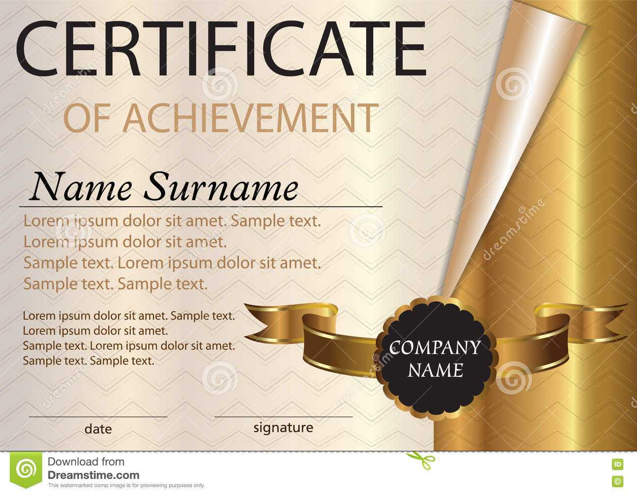 Certificate Or Diploma Template. Award Winner