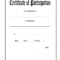 Certificate Participation Form – Fill Online, Printable, Fillable With Certificate Of Participation Template Pdf
