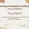 Certificate Participation Vectors & Illustrations For Free Within Certificate Of Participation In Workshop Template