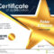 Certificate Star Stock Illustrations – 10,10 Certificate Star  With Regard To Star Award Certificate Template