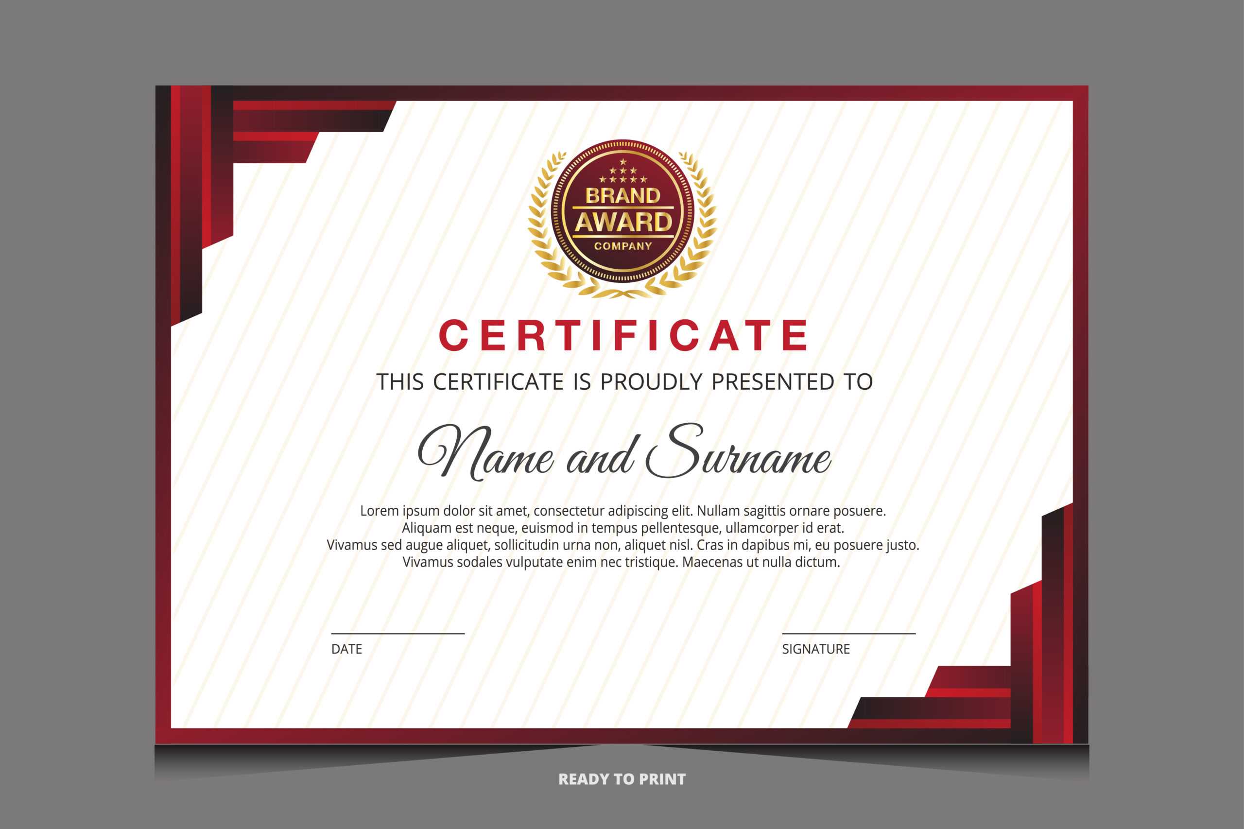 Certificate Template Design