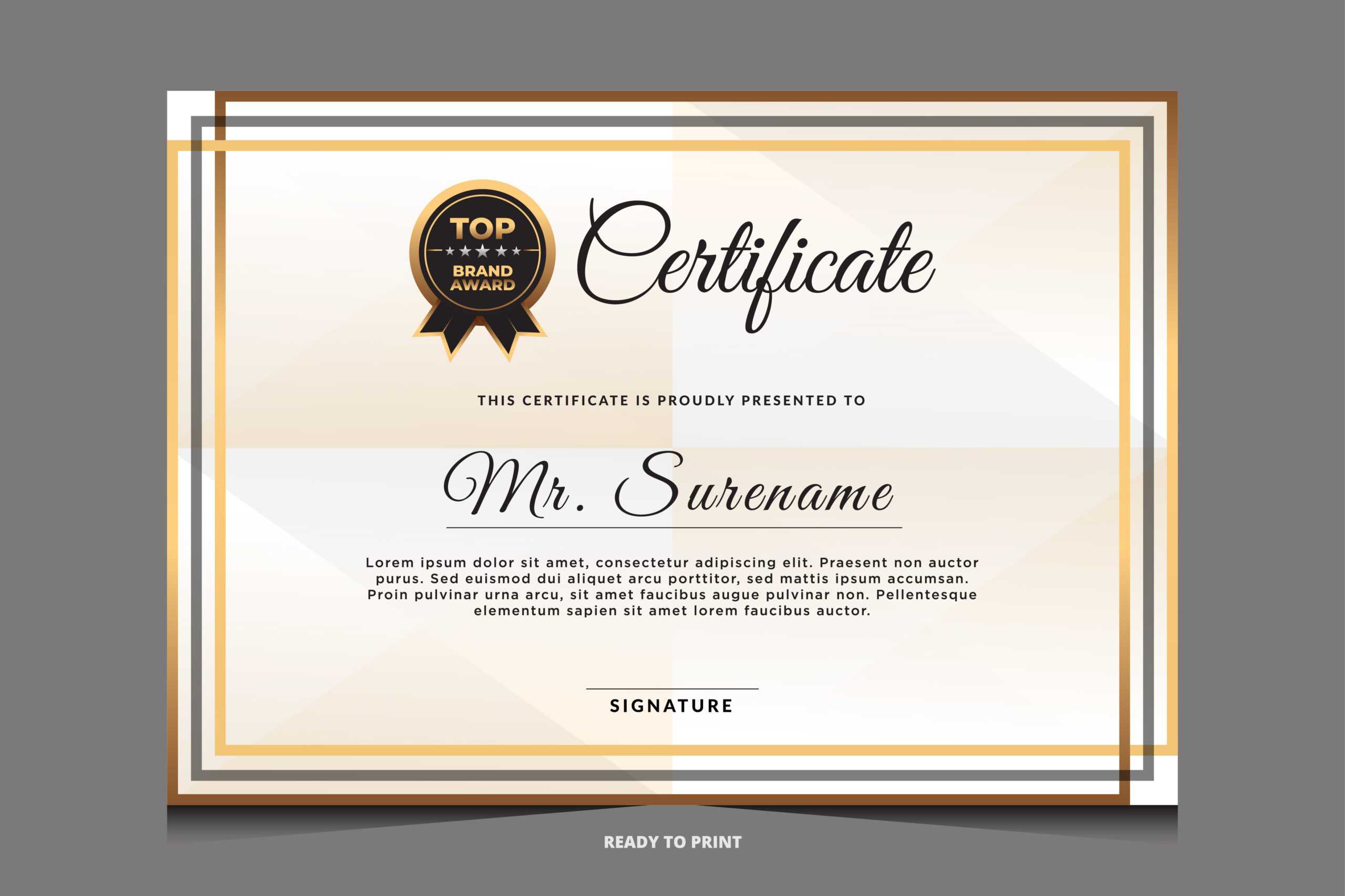 Certificate Template Design