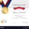 Certificate Template In Sport Theme With Border Vector Image With Athletic Certificate Template