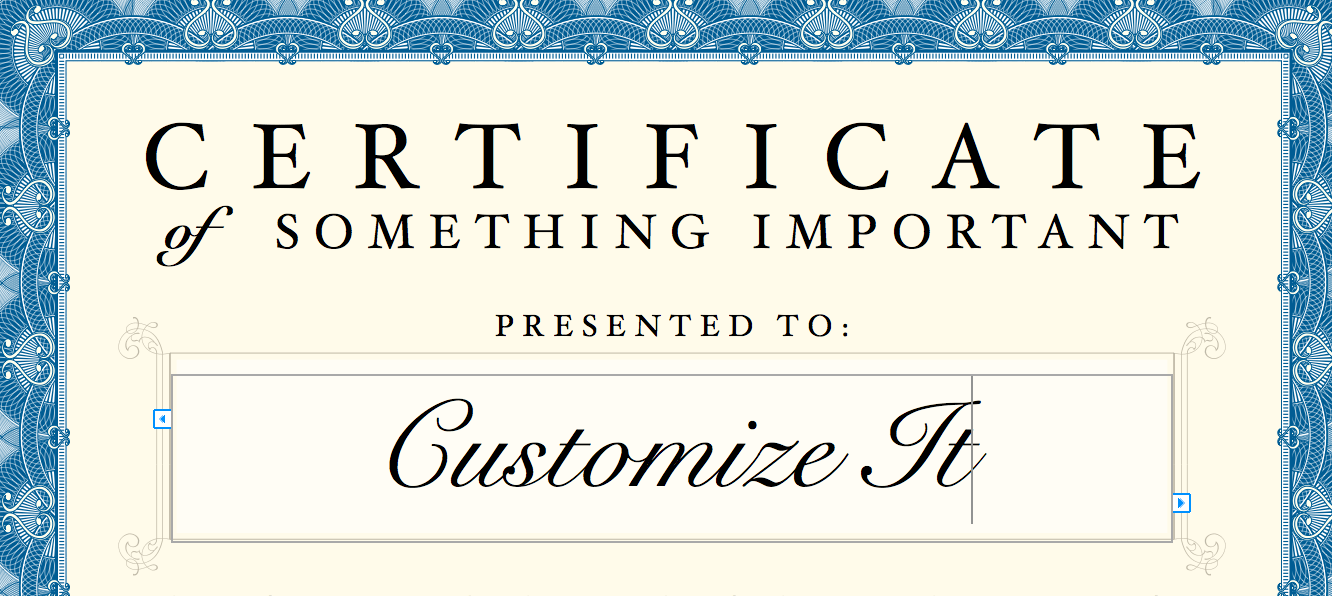 Certificate Template  MacTemplates