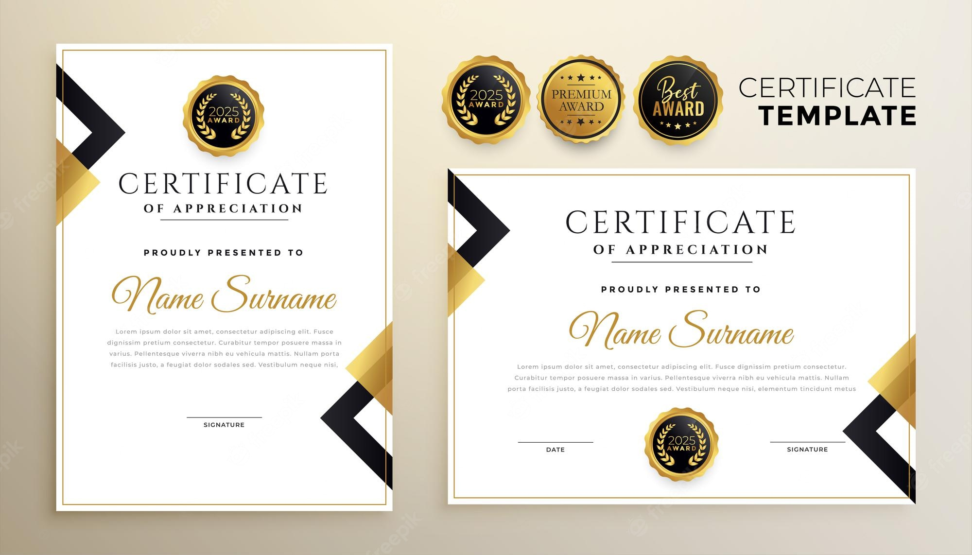 Certificate template Vectors & Illustrations for Free Download  Intended For Beautiful Certificate Templates