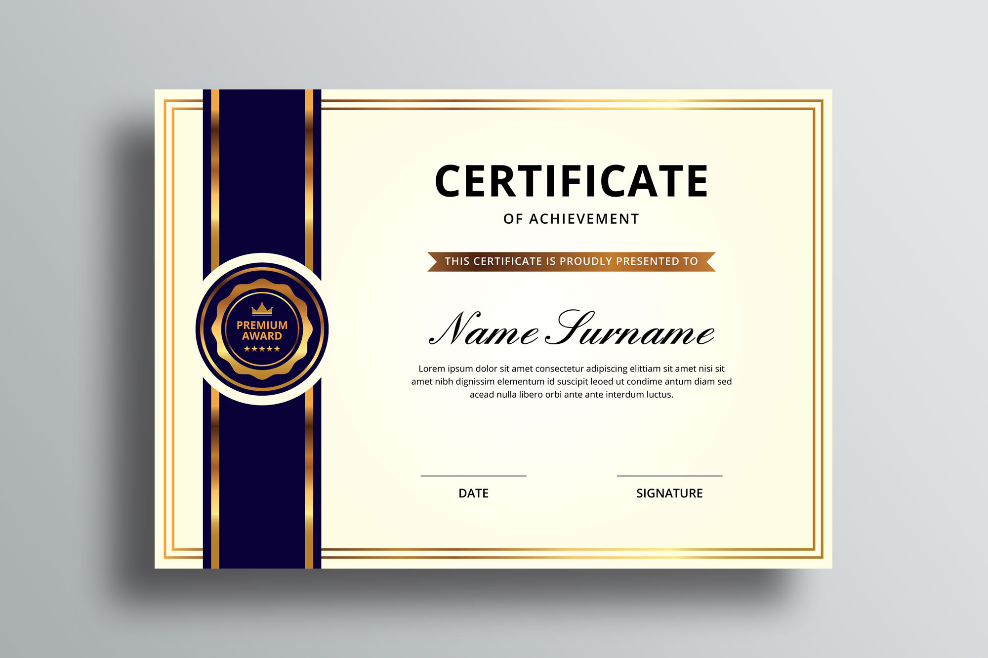Certificate Template With Certificate Of Acceptance Template