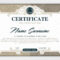 Certificate Template With Clean And Modern Pattern, Luxury Golden  Pertaining To Qualification Certificate Template