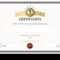 Certificate Template With First Place Concept