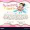 Certificate Template With Girl Swimming Royalty Free Vector With Regard To Swimming Certificate Templates Free