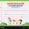 Certificate Template With Kids Walking In The Park Within Free Kids Certificate Templates