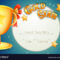 Certificate Template With Trophy And Stars Vector Image Regarding Star Award Certificate Template