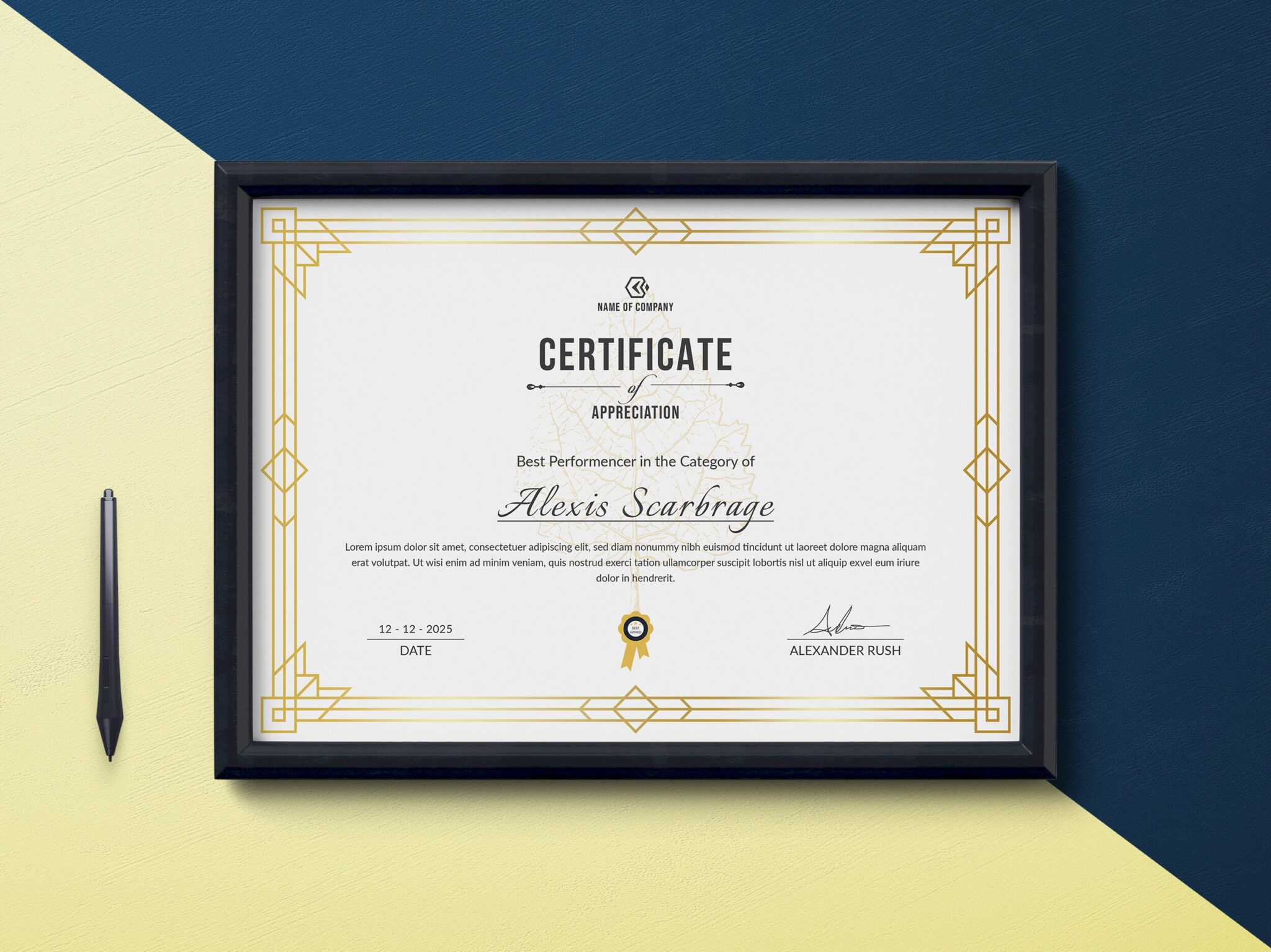 Image 3 for Borderless Certificate Templates