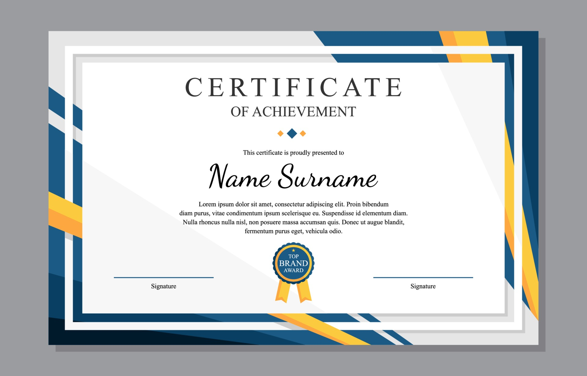 Certificate Templates, Free Certificate Designs For Blank Certificate Of Achievement Template