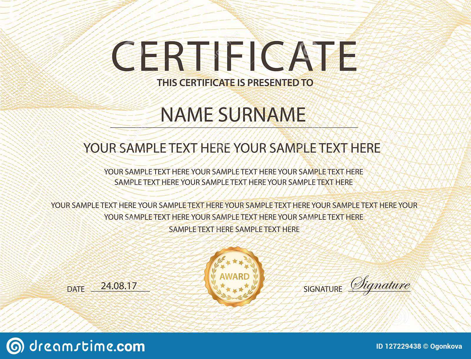 Certificate Vector Template