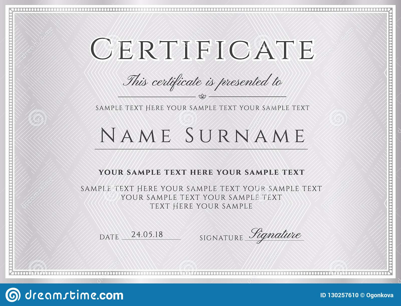 Certificate Vector Template