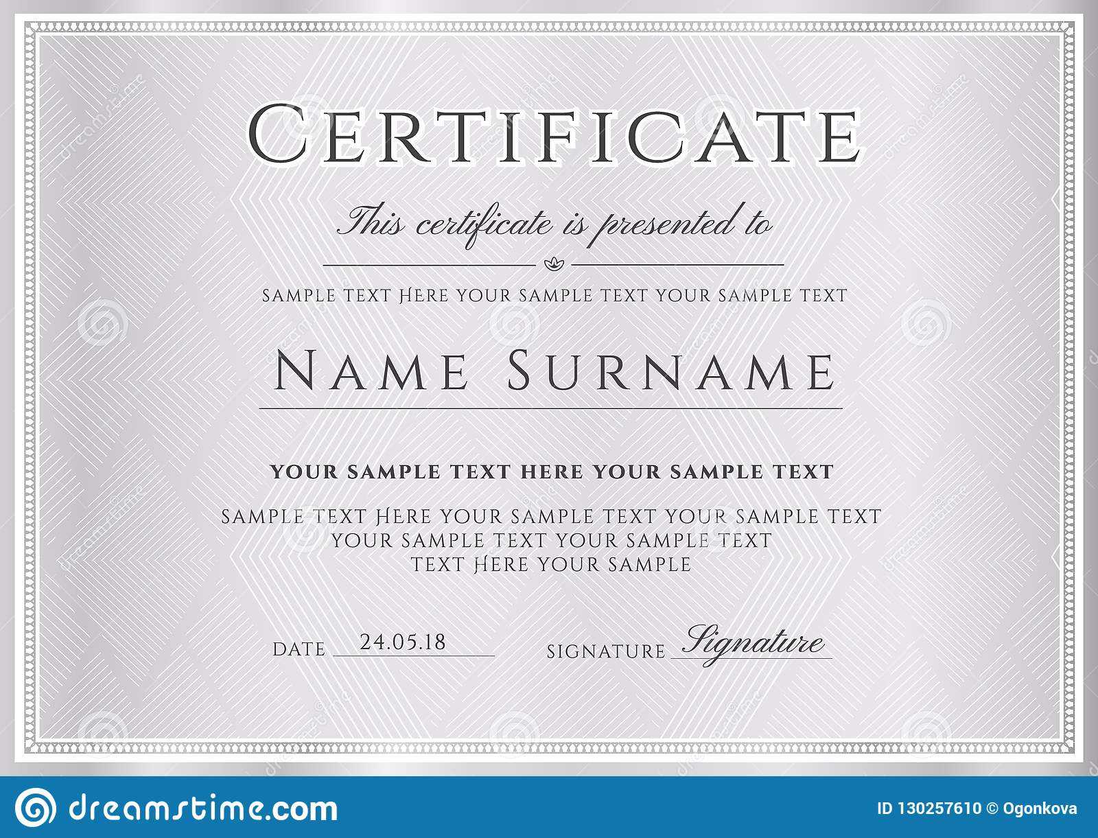 Certificate Vector Template