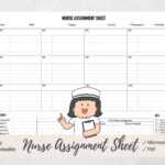 Charge Nurse Assignment Sheet Template RN & CNA Assignments – Etsy  Throughout Charge Nurse Report Sheet Template