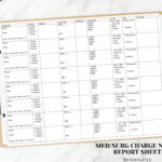 Charge Nurse Brain Report Sheet Med/surg Version Nurse – Etsy Regarding Charge Nurse Report Sheet Template
