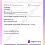 Charitable Donation Receipt Template Printable [Pdf & Word] With Regard To Donation Report Template