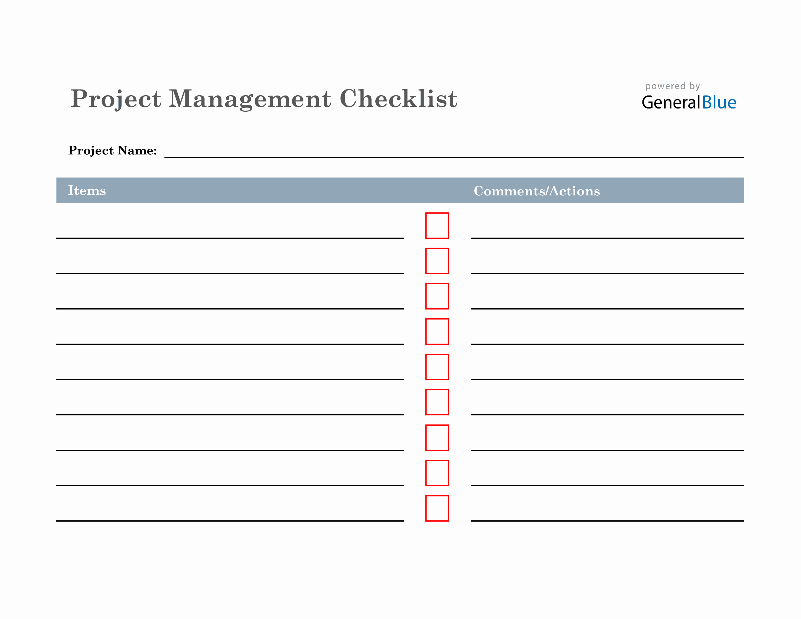 Checklist Templates
