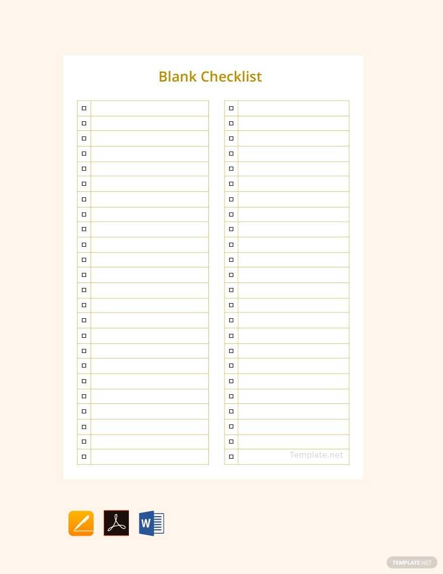 Checklist Templates Pdf - Format, Free, Download  Template