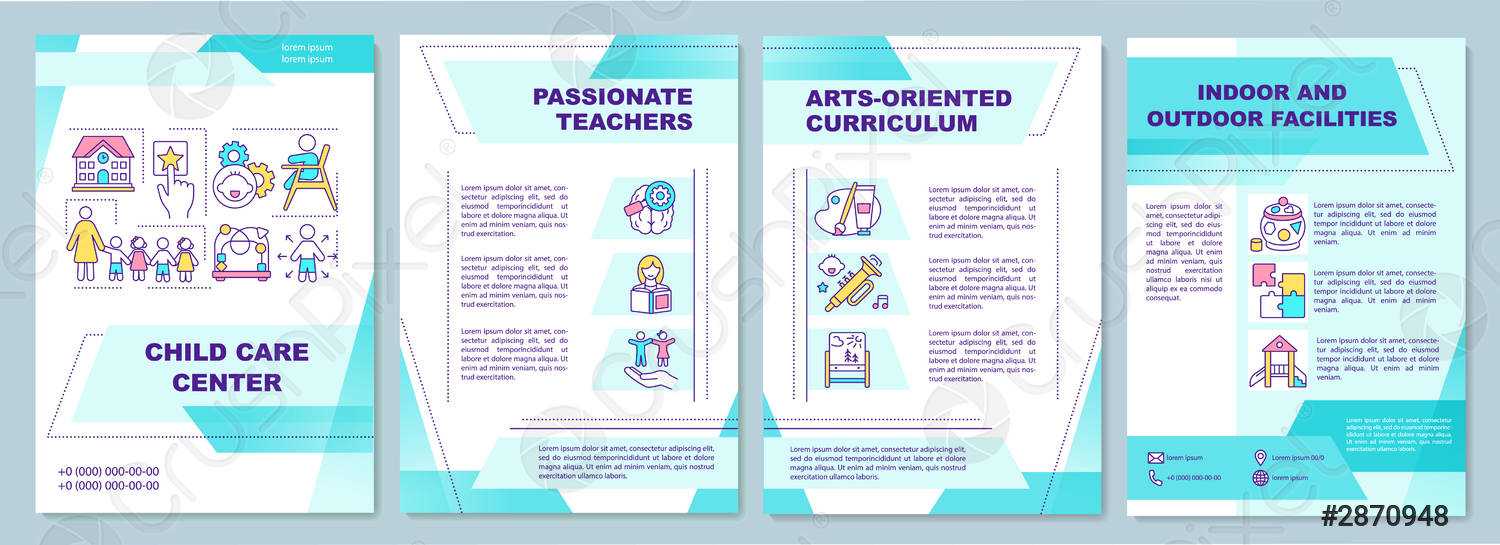 Child care center brochure template - stock vector 10 With Daycare Brochure Template Child care center brochure template - stock vector 10 With Daycare Brochure Template
