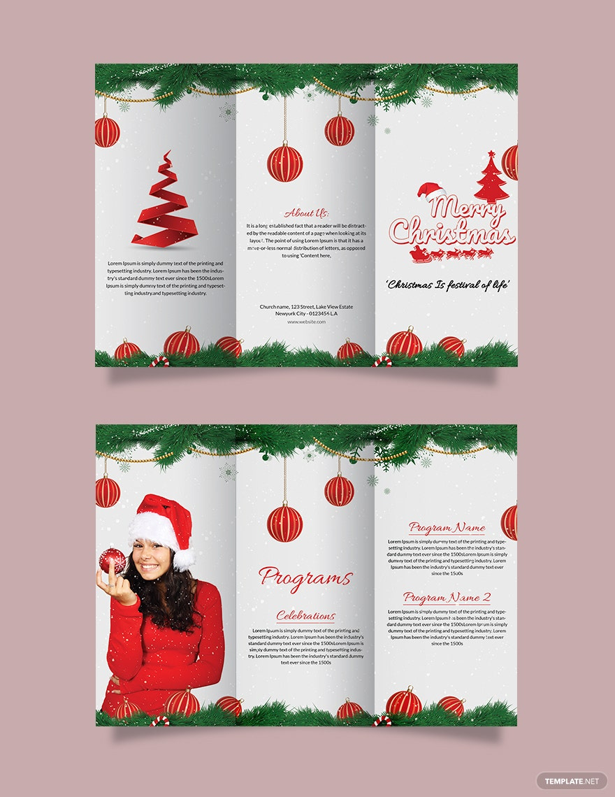 Christmas Brochure Templates – Design, Free, Download  Template