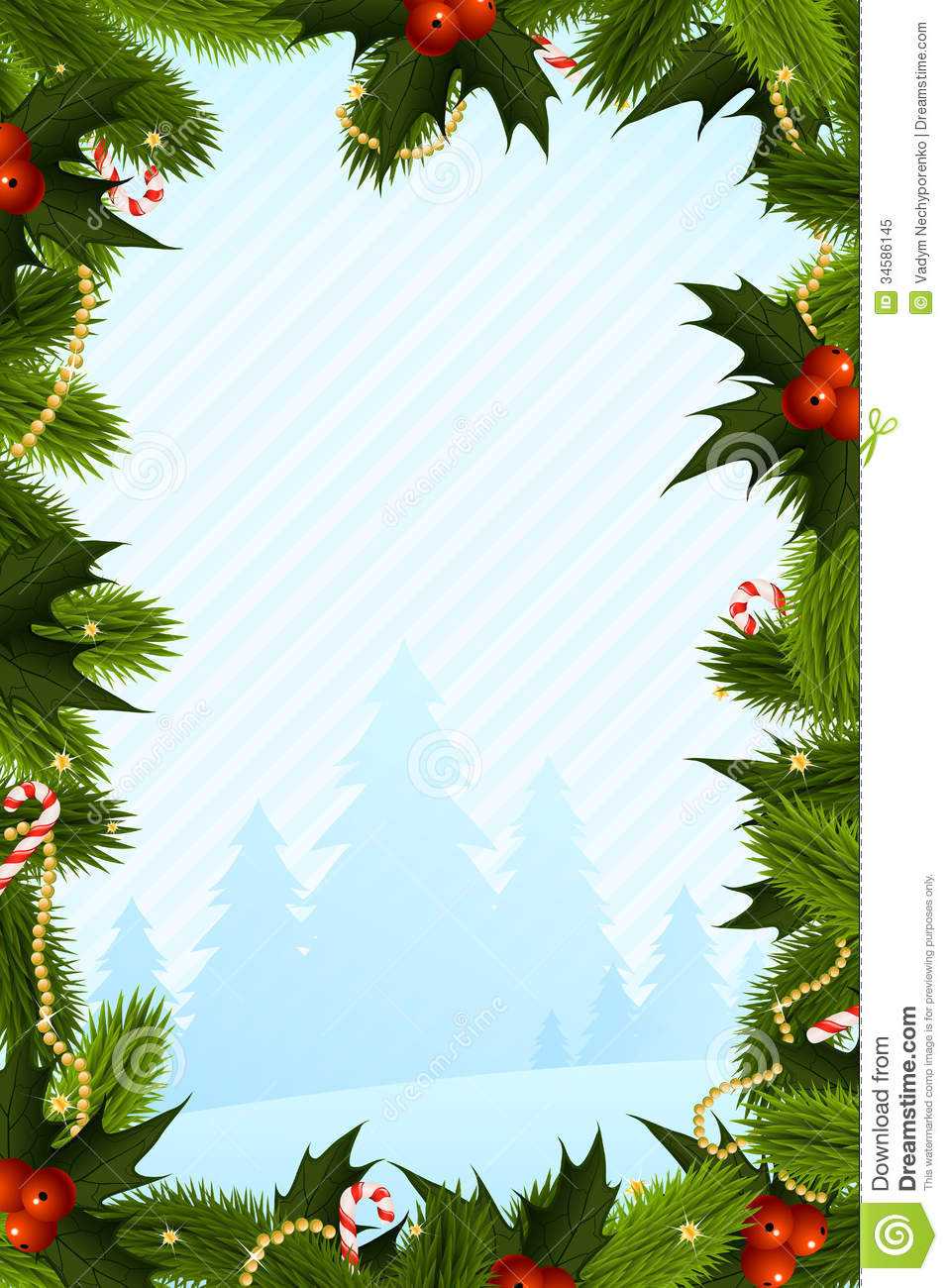 Christmas Card Template stock vector