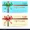 Christmas Gift Card Or Gift Voucher Template Vector Image With Regard To Christmas Gift Certificate Template Free Download
