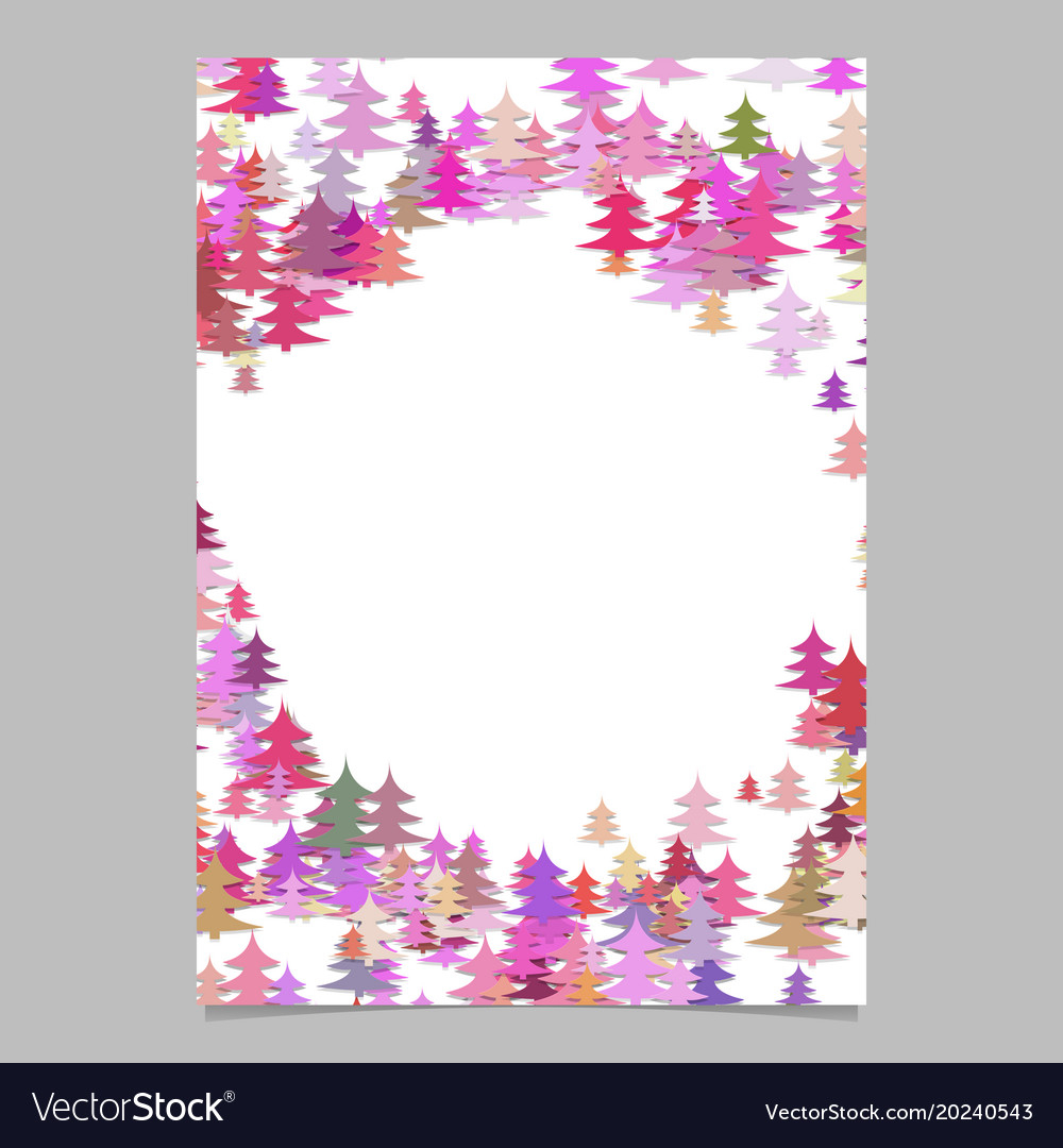 Christmas Pine Tree Flyer Template – Blank Vector Image Throughout Blank Templates For Flyers