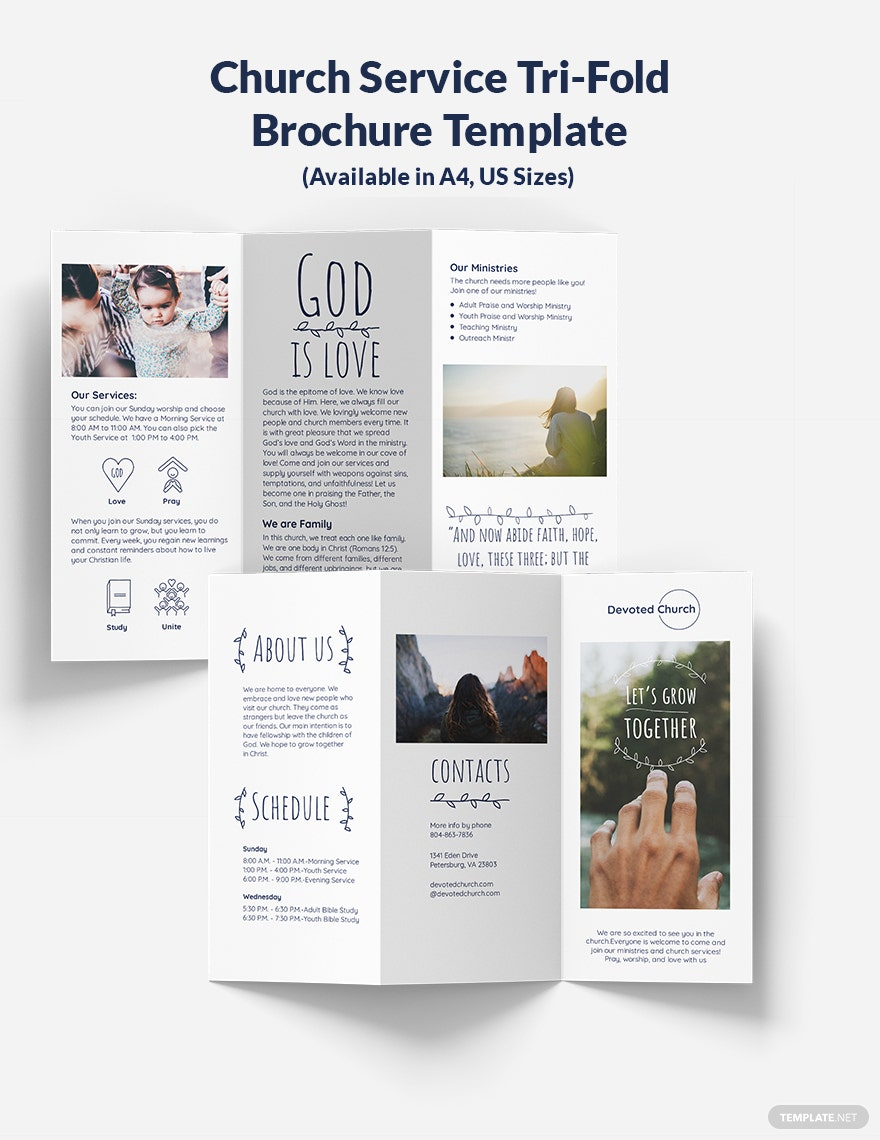 Church Brochures Templates - Design, Free, Download  Template