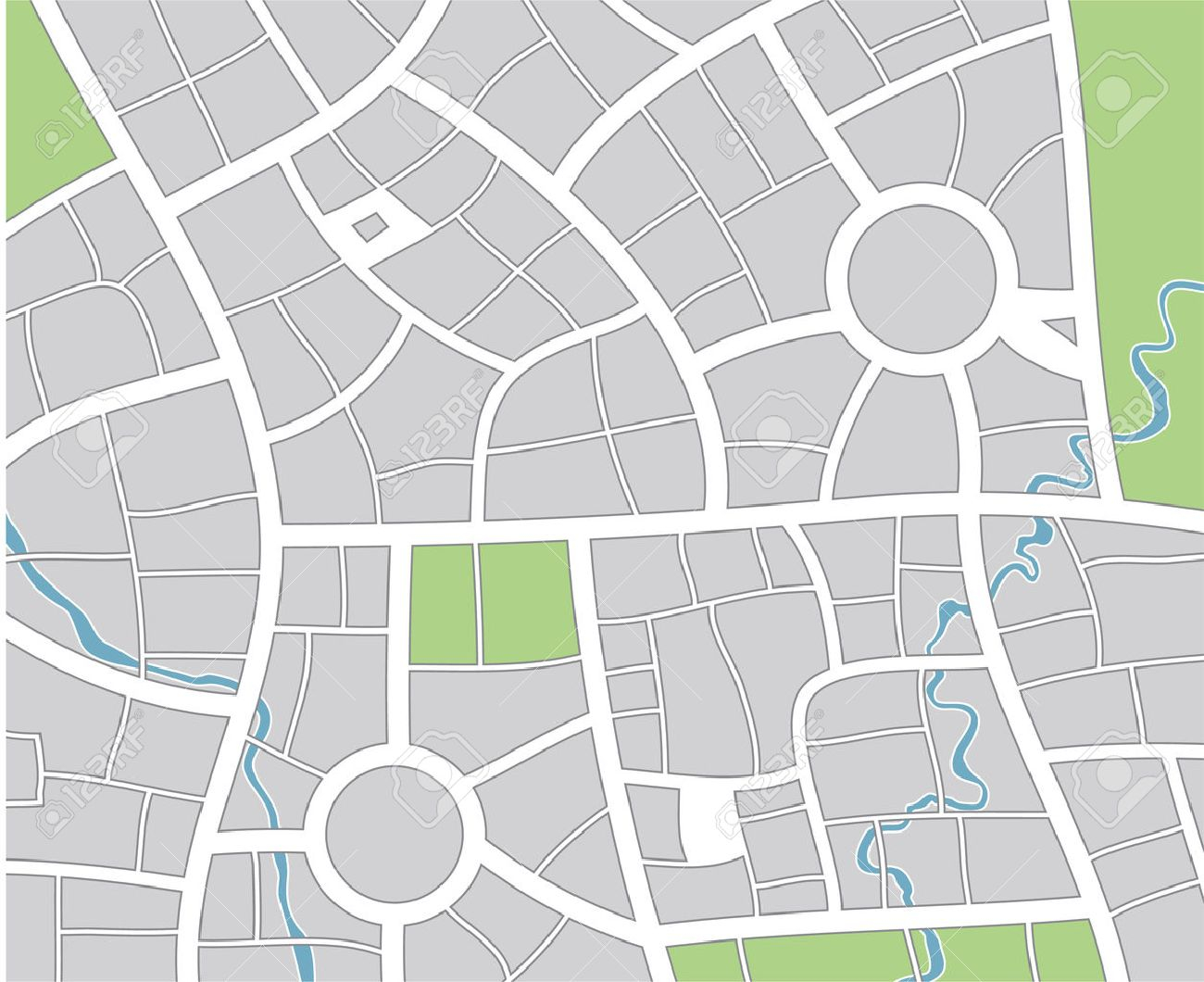 City Map Royalty Free SVG, Cliparts, Vectors, And Stock  Throughout Blank City Map Template