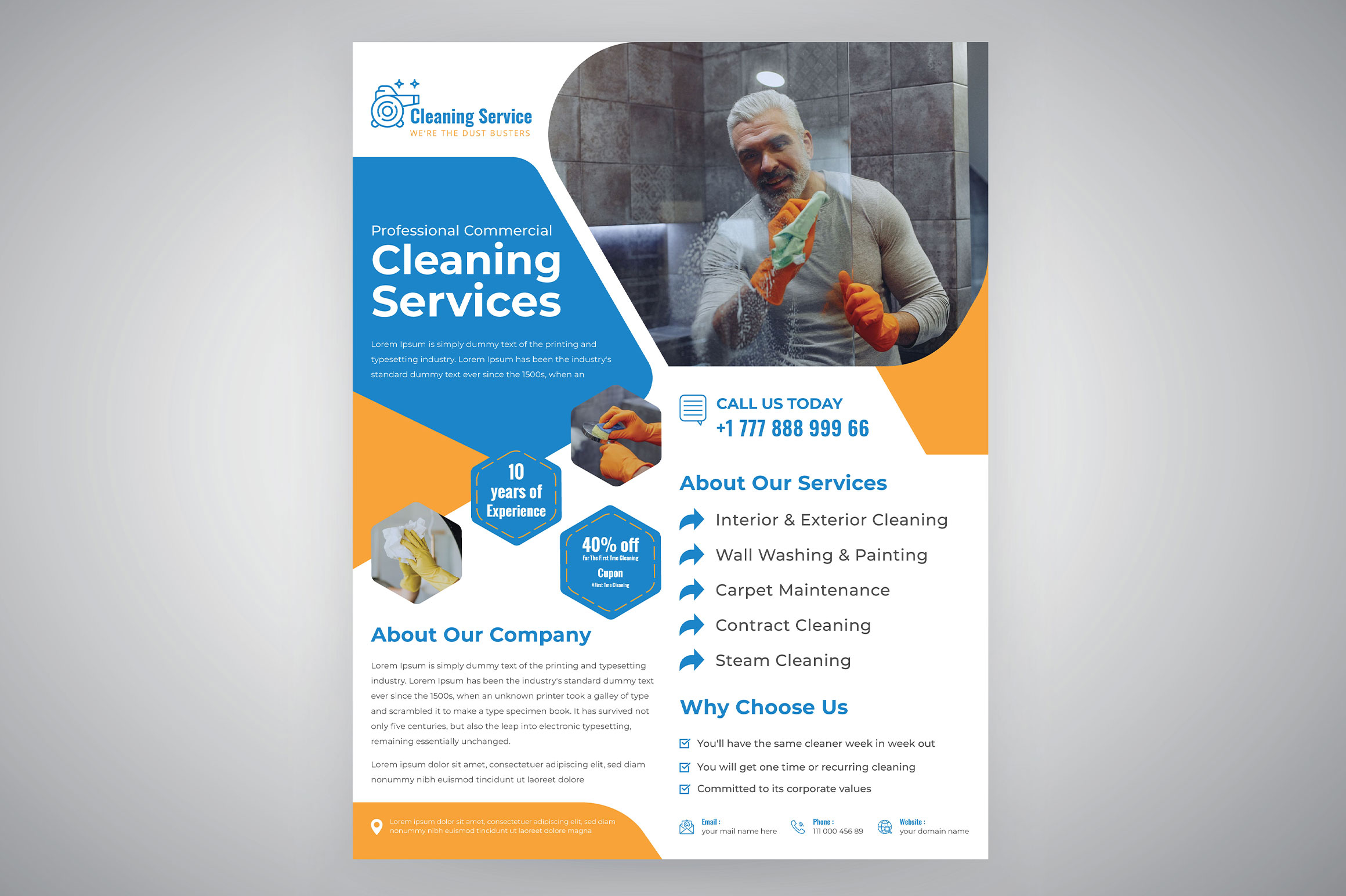 Cleaning Service Flyer Template Throughout Commercial Cleaning Brochure Templates