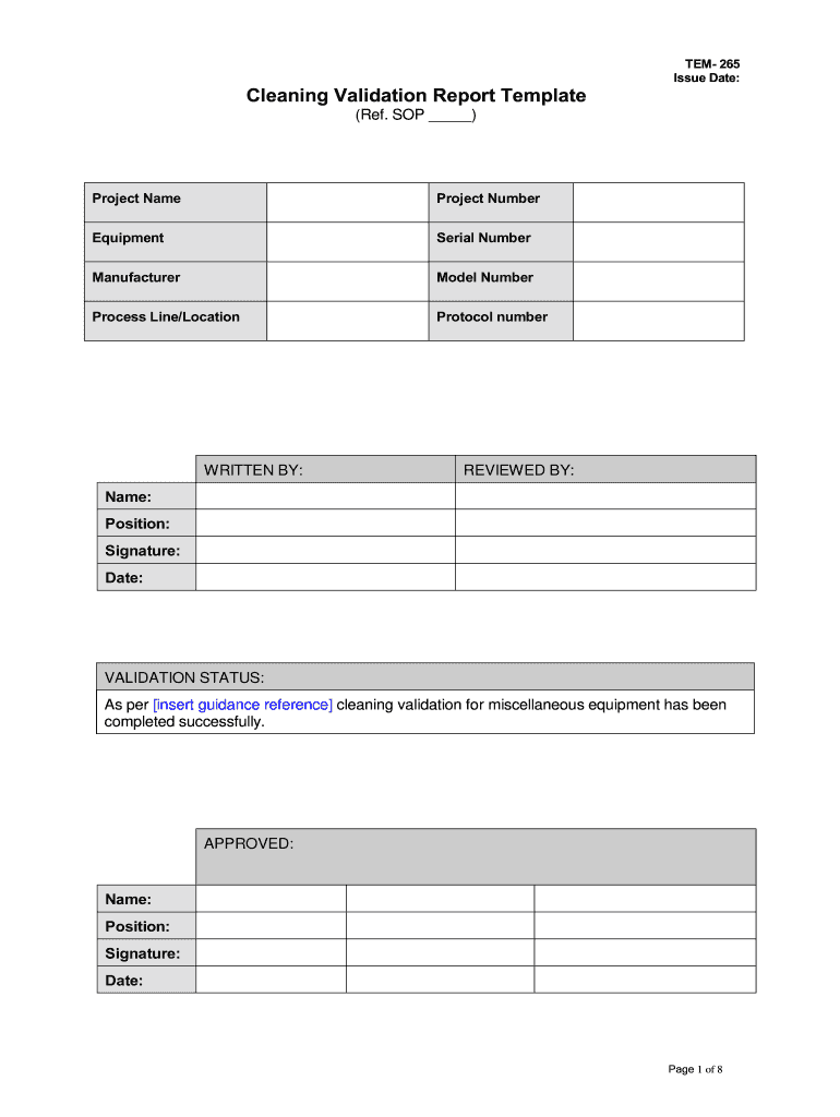 cleaning validation report template: Fill out & sign online  DocHub Throughout Cleaning Report Template