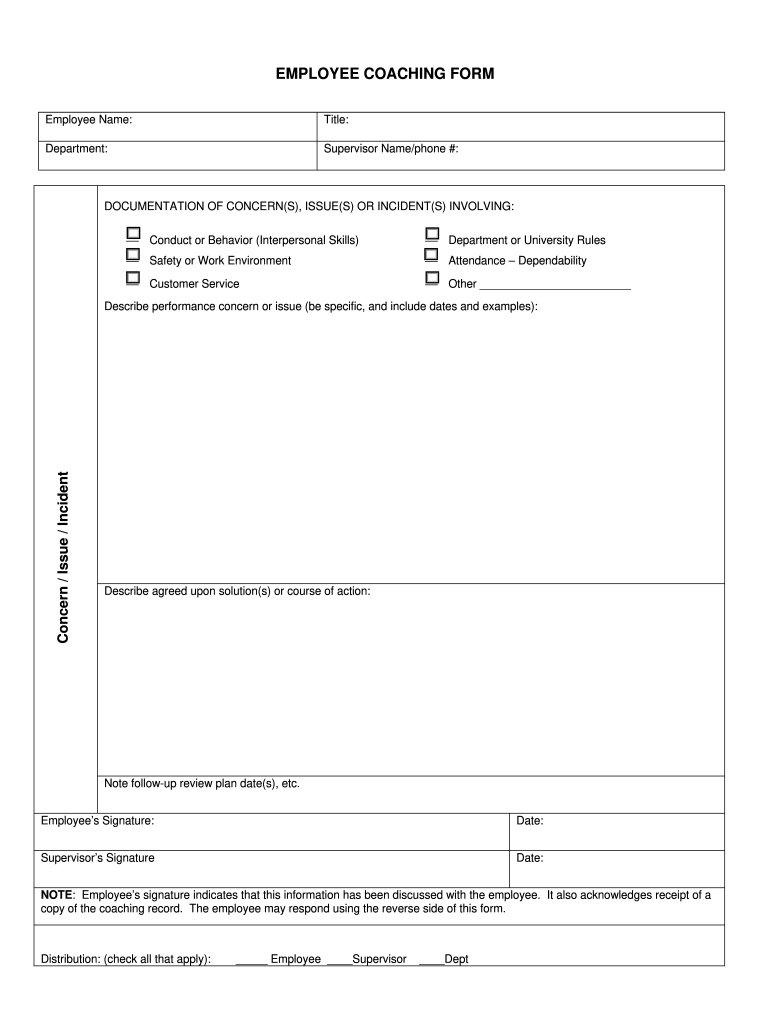 Coaching Form - Fill Online, Printable, Fillable, Blank  pdfFiller With Coaches Report Template