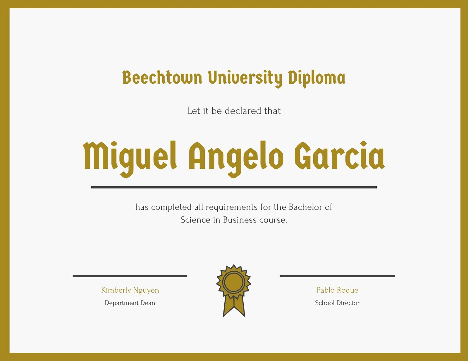 College Diploma Certificate - Templates by Canva Pertaining To College Graduation Certificate Template