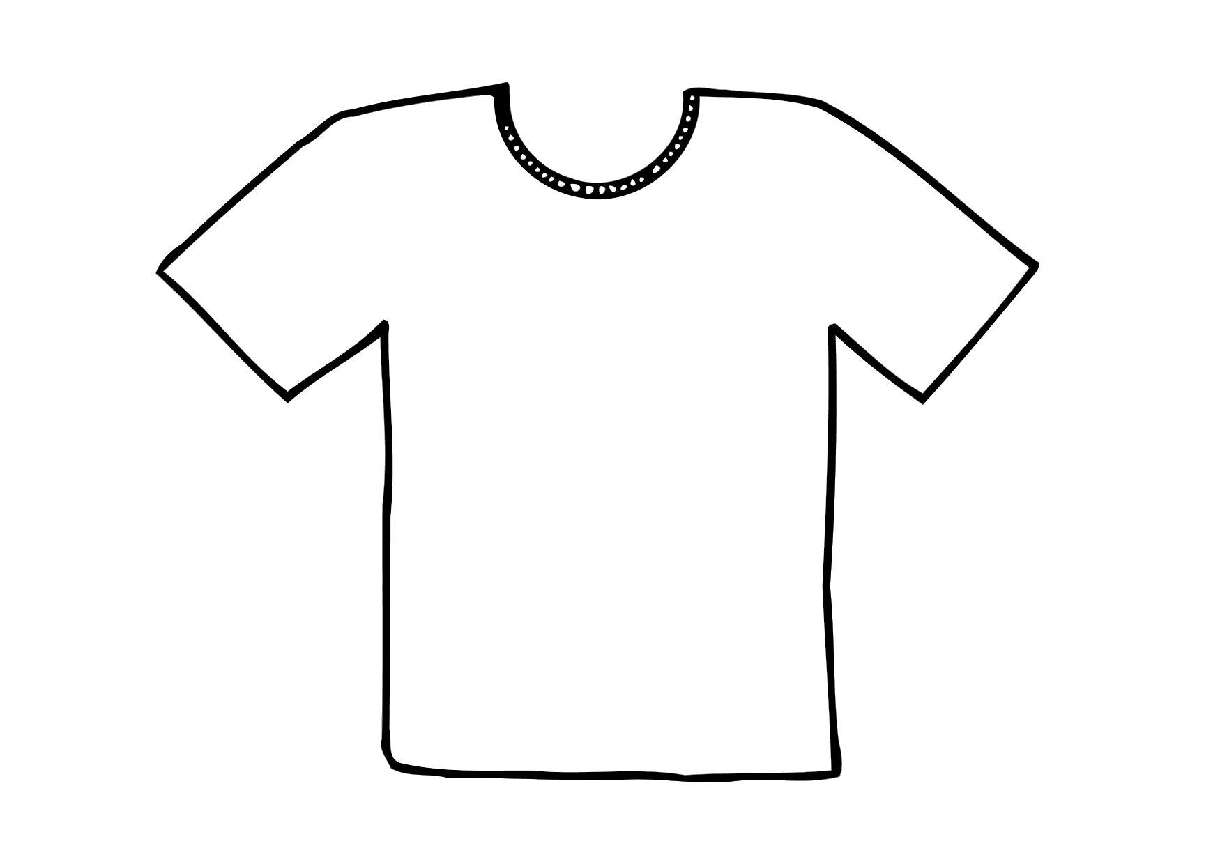 Coloring Page t-shirt - free printable coloring pages - Img 10 Regarding Printable Blank Tshirt Template