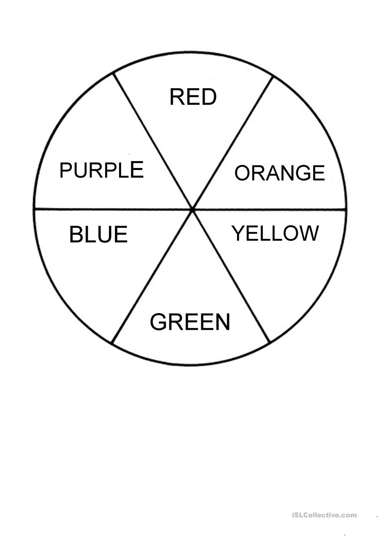COLOUR WHEEL - English ESL Worksheets for distance learning and  Intended For Blank Color Wheel Template