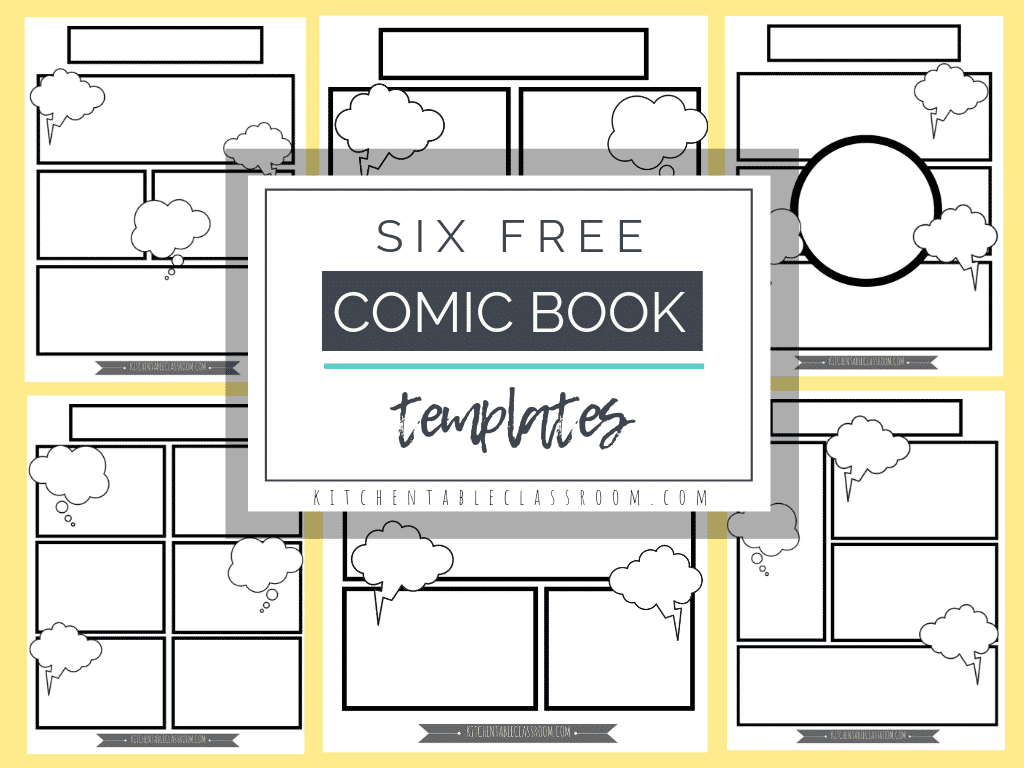 Comic Book Templates – Free Printable Pages – The Kitchen Table  Intended For Printable Blank Comic Strip Template For Kids