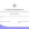 Community Service Certificate Template - PDF Templates  Jotform