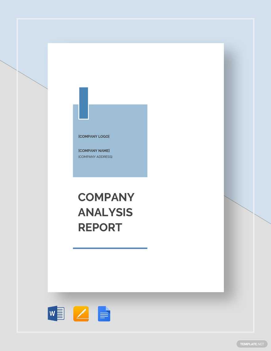 Company Analysis Report Template - Google Docs, Word, Apple Pages  In Company Analysis Report Template